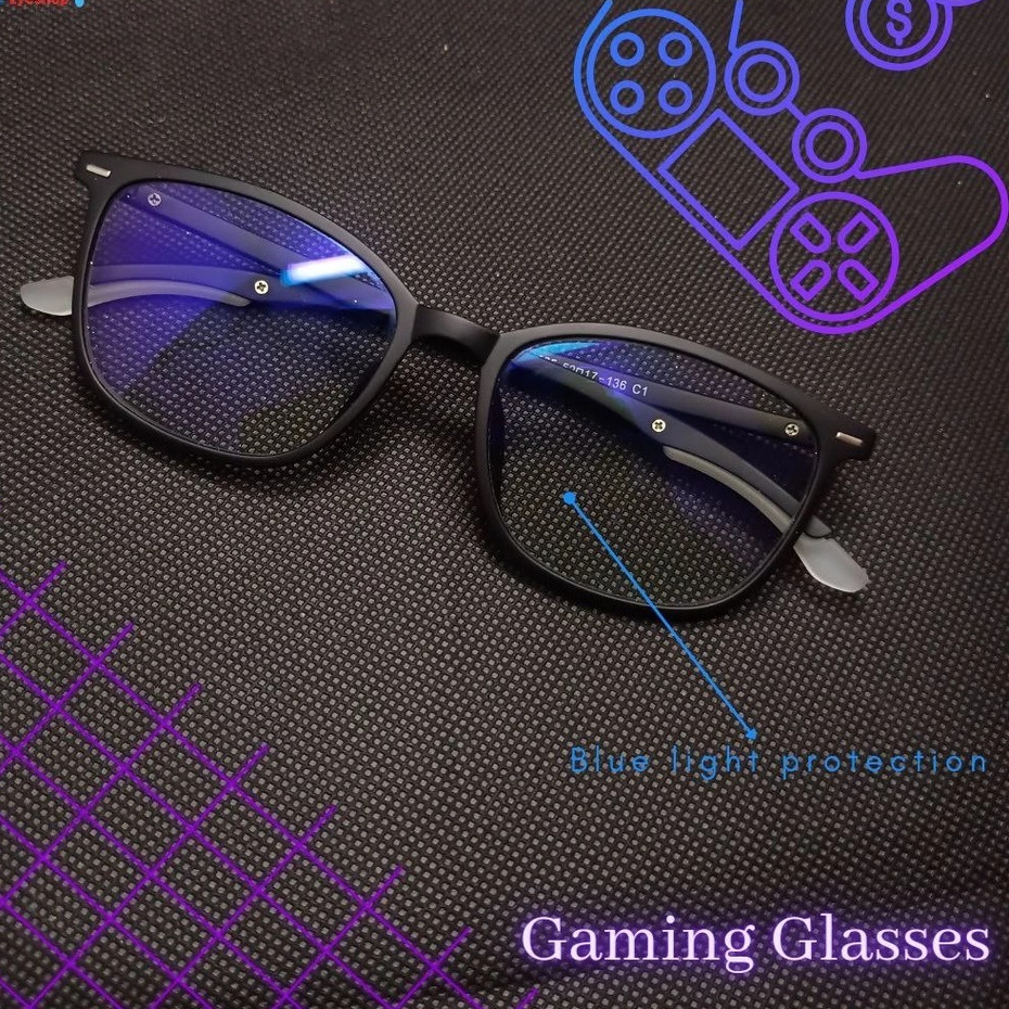 ( SUPPLIER) KACAMATA E-LOCK GAMING RINGAN LENTUR ANTI RADIASI 8025 PHOTOCROMIC BLUERAY MINUS SILINDE