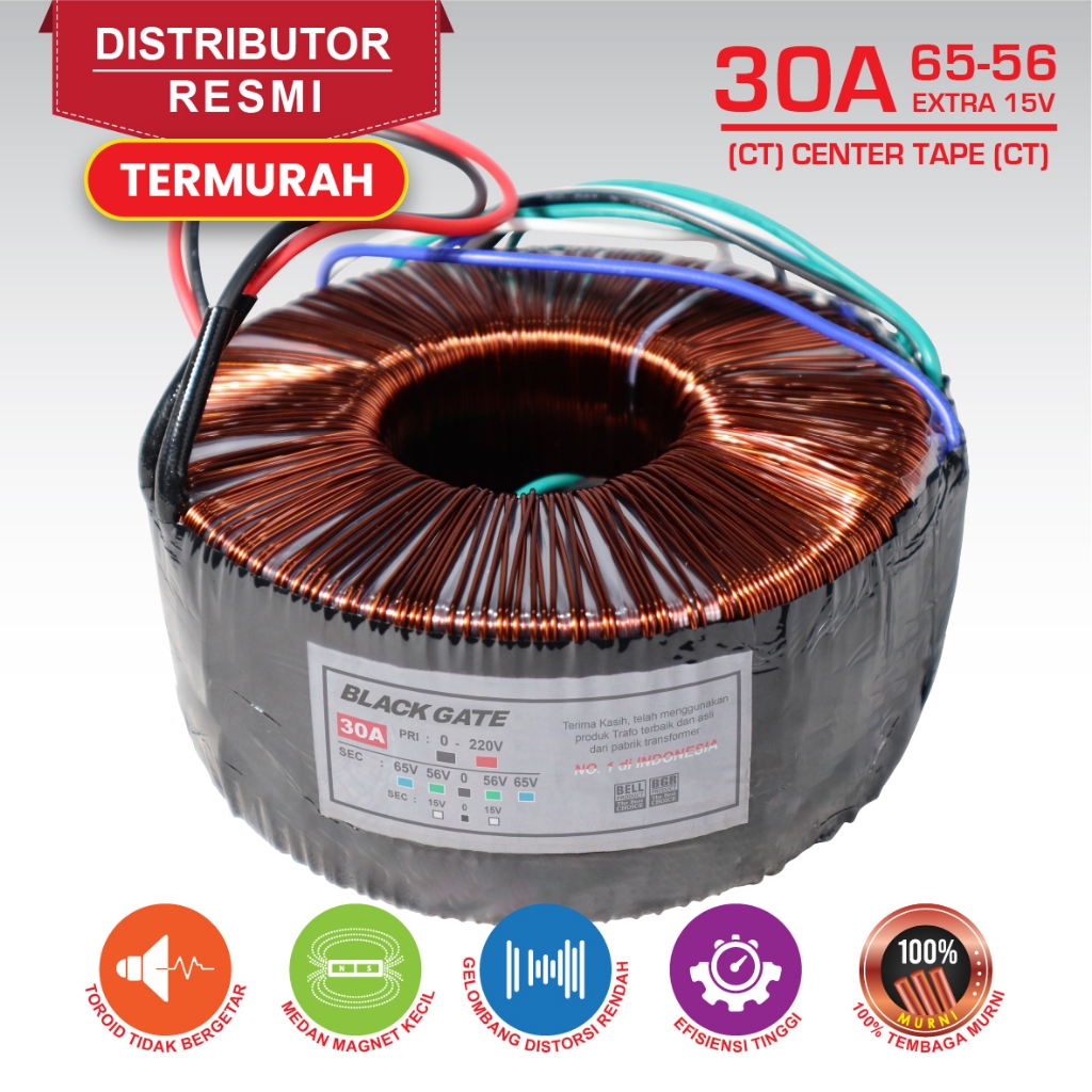 Trafo Toroidal Blackgate 30A-65V (2022)