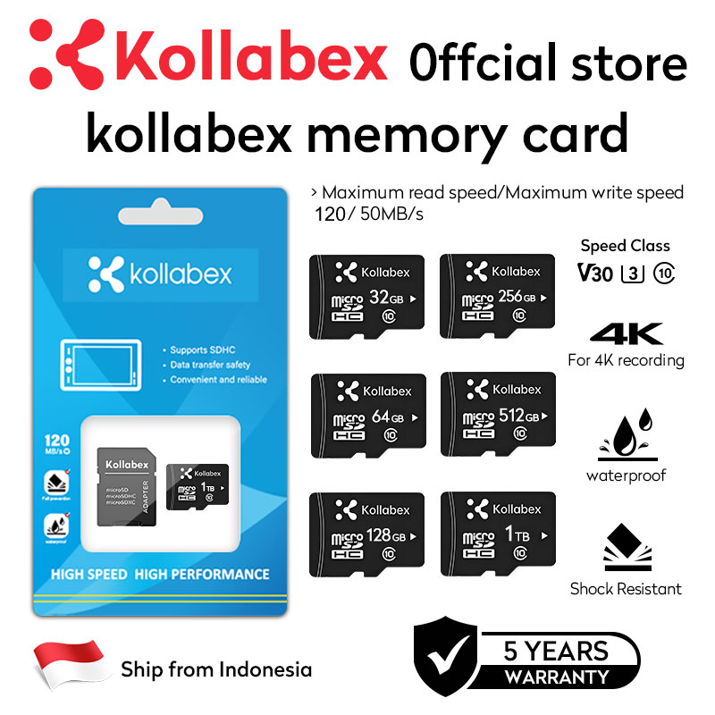 Kollabex Kartu Memori Khusus Cctv 1TB 512GB 256GB 128GB 64GB 32GB Kartu Memori SD Berkecepatan Tingg