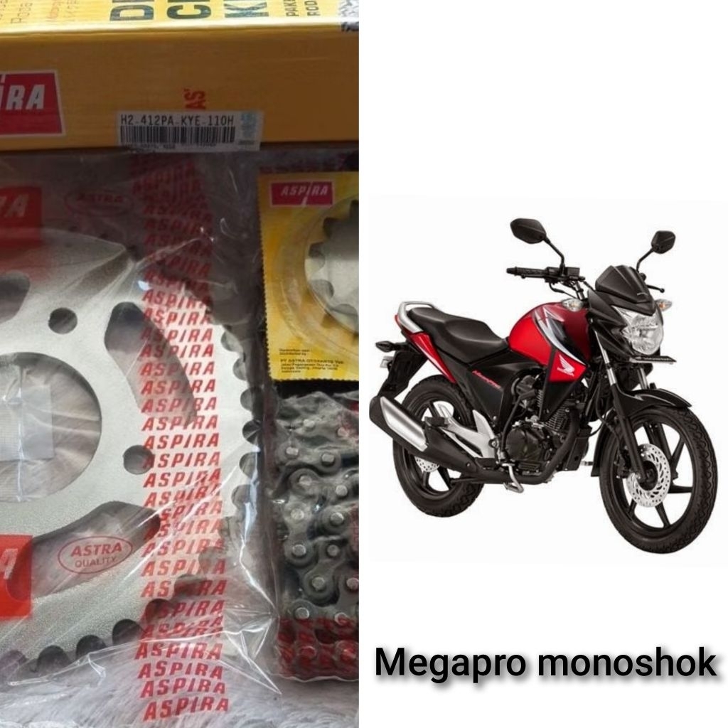 Gir set gear paket megapro monosok H2-412PA-KYE-110H ori ASPIRA