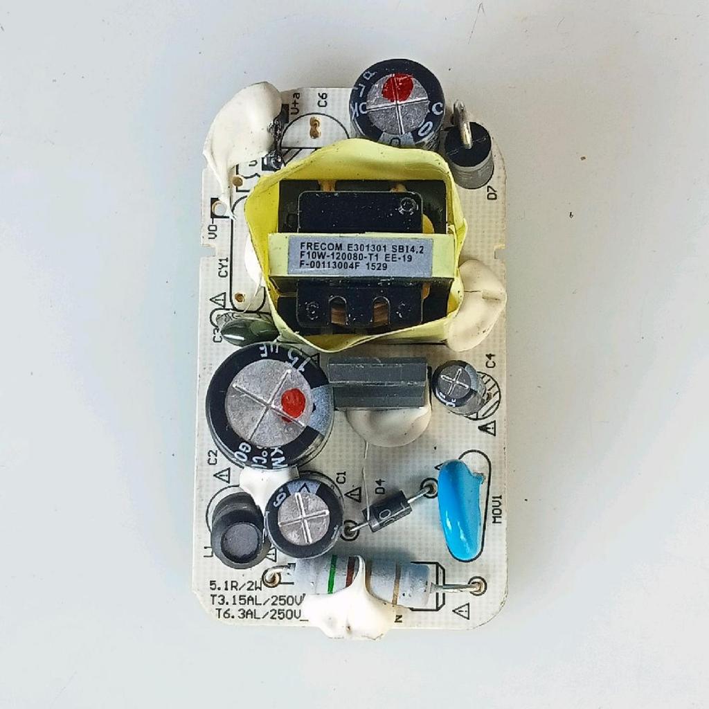 kondisi Rusak PCB Adaptor 12V 1A Trafo Ferit EE19 Mosfet ITA02N60A / 2N60 I.T.E Power Supply SHENZHE