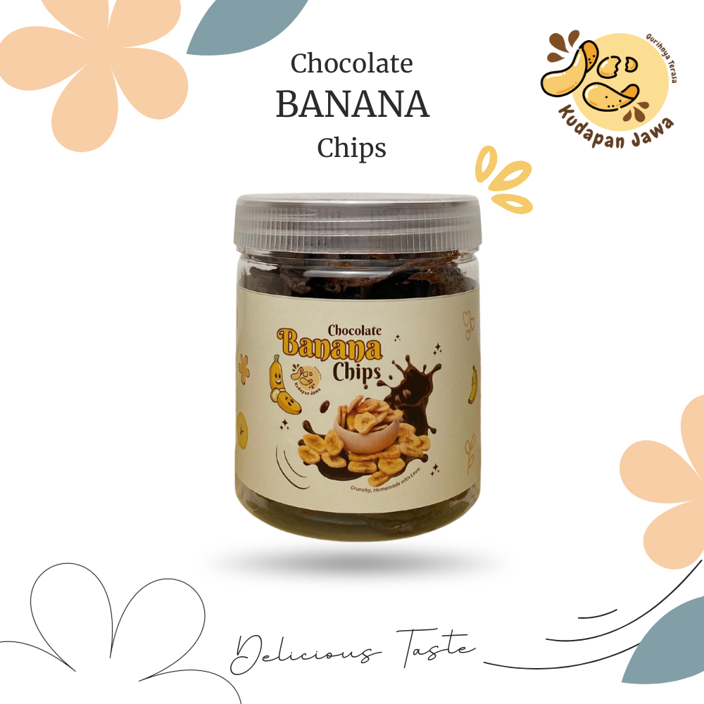 

KUDAPAN JAWA - 200 Gram Keripik Pisang Full Coklat Lumer Melted Choco Banana Chips