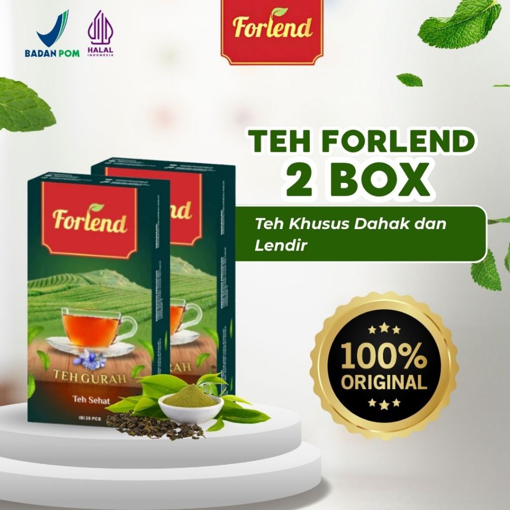 

FORLEND-Teh Gurah Forlend Herbal BPOM Halal Asma Batuk- Paket 2 BOX
