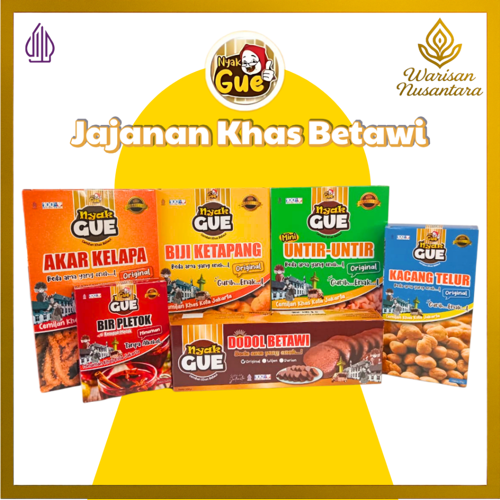 

Camilan Betawi Nyak Gue Tradisional Renyah Oleh-oleh Khas Jakarta kemasan praktis