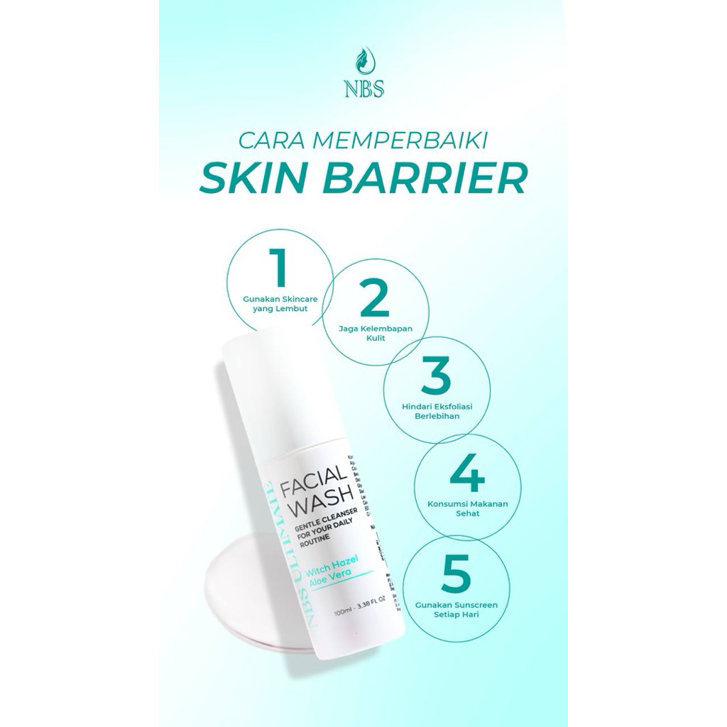 NBS SKINCARE ECER FACIAL WASH,FACE TONER ORIGINAL NONI BEAUTY SKIN