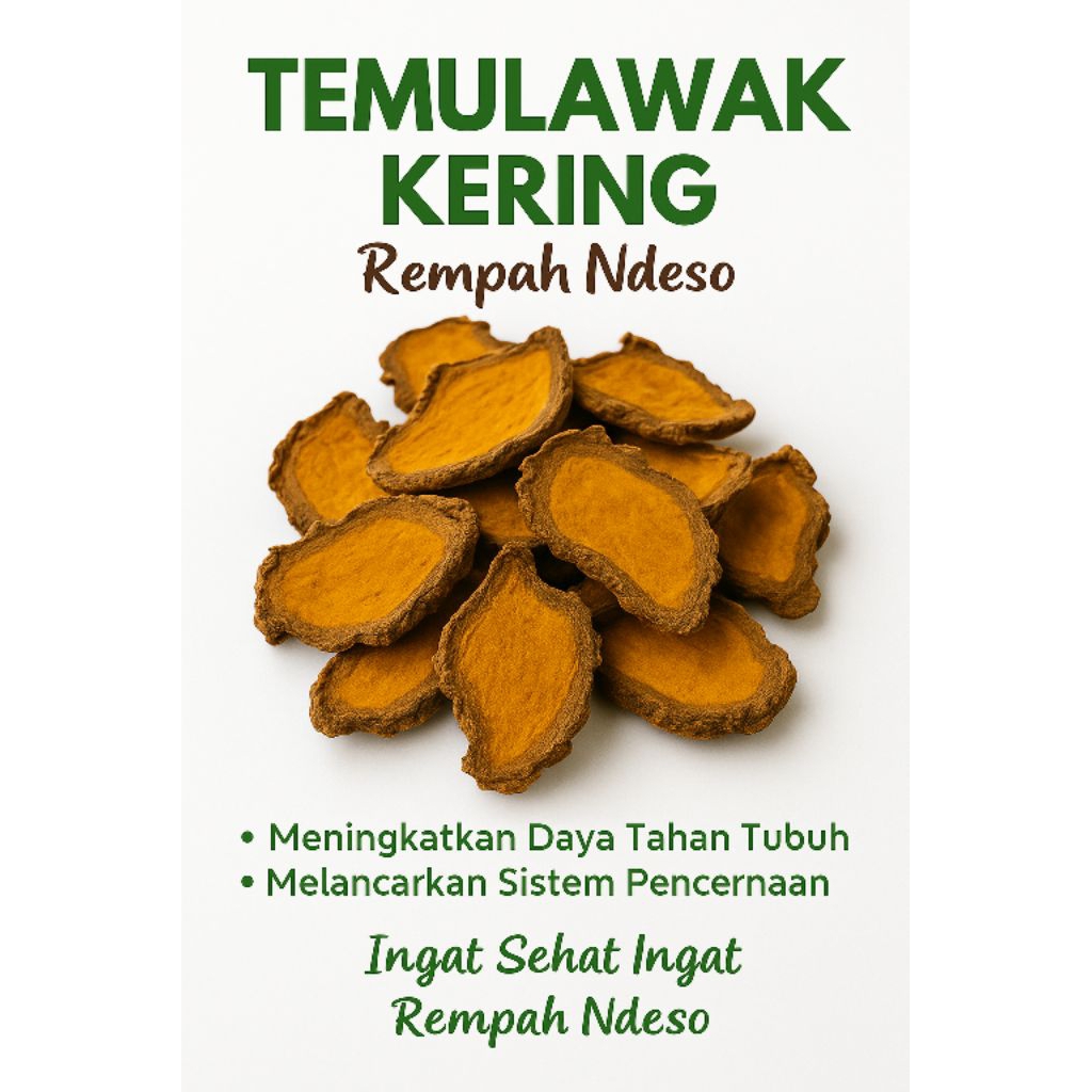 

Temulawak Rajang Tangan Kering 1Kg Asli Murah– Rempah Herbal, Bahan Jamu Tradisional, Minuman Kesehatan, Obat Herbal Alami