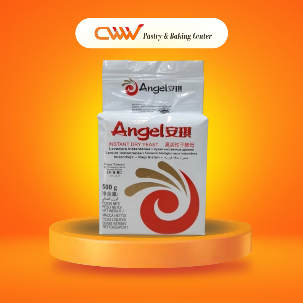 

Angel White Instant Dry Yeast Ragi Kering 500g Pengembang Fermentasi Adonan Roti Kue Bread Cake