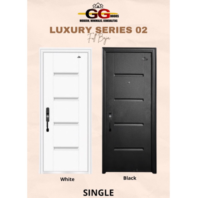 Pintu Baja merek GG DOORS type Luxury Single 02.210