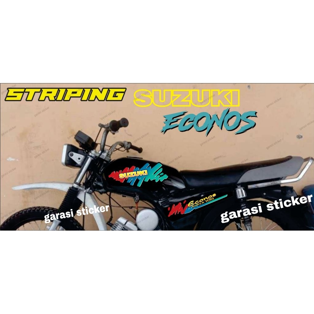 STRIPING VARIASI MOTOR SUZUKI ECONOS SUPER 100 / STICKER LIST VARIASI SUZUKI ECONOS SUPER A 100