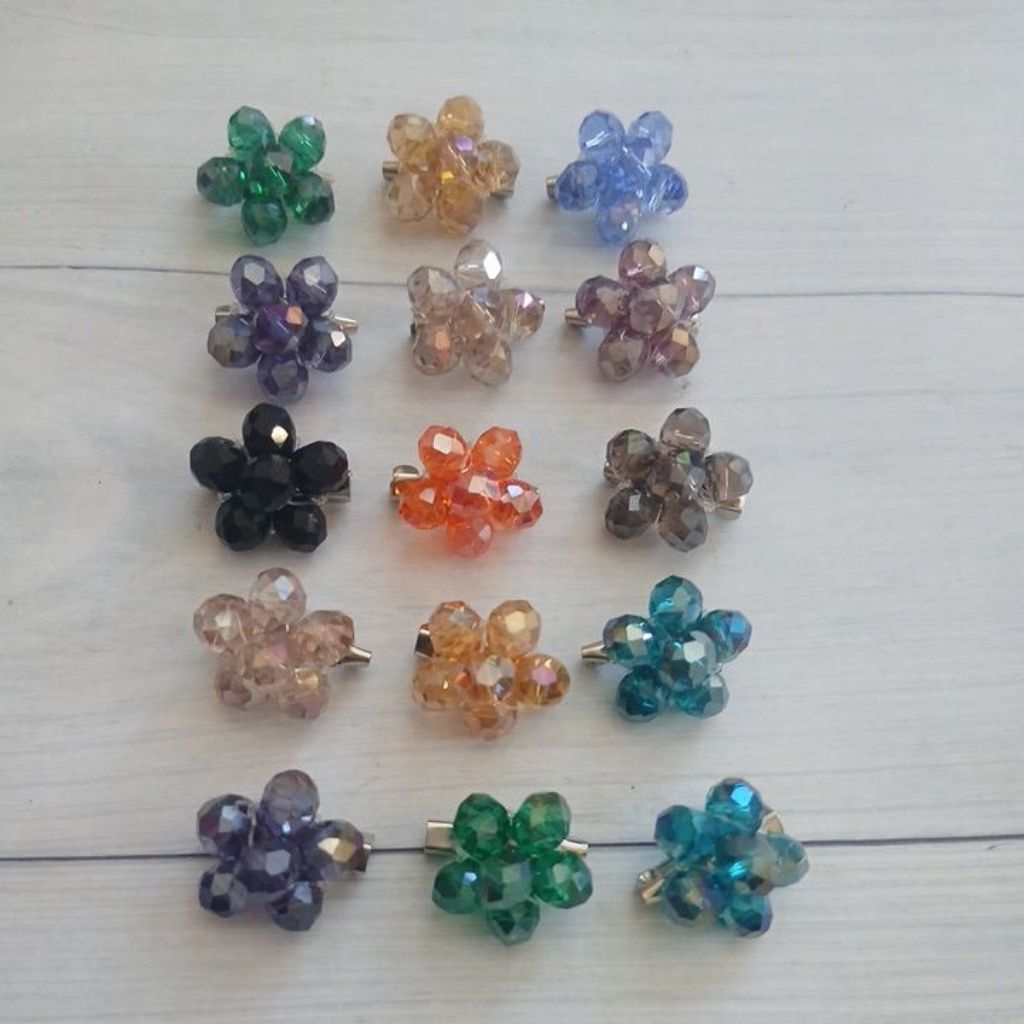 Bros dagu kristal (bros dagu mini/ bros dagu simple/ bros dagu imut