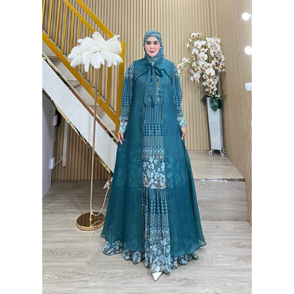 QUEENSHA SERIES BY HUMAIRA / GAMIS SET SYARI / GAMIS SYARI POLOS / DRESS MUSLIMAH / BAJU SYARI BRAND