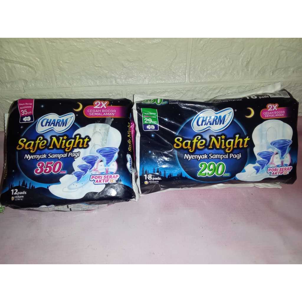 Charm Safe Night softex ( kemasan sedikit luntur, kotor )