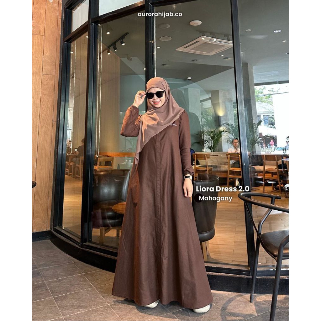 GAMIS LIORA BY AURORA HIJAB (GAMIS SAJA) // GAMIS SYARI KATUN LINEN POLOS