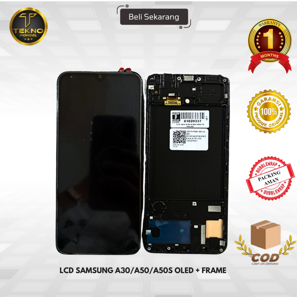 LCD UNIVERSAL SAMSUNG A30/A50/A50S KUALITAS OLED+FRAME ORIGINAL 100%