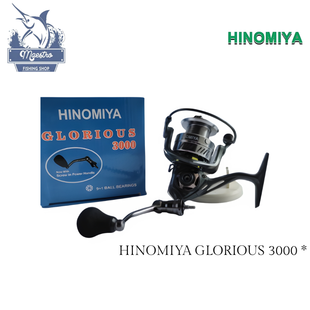 REEL SPINNING HINOMIYA GLORIOUS 3000 POWER HANDLE ORIGINAL