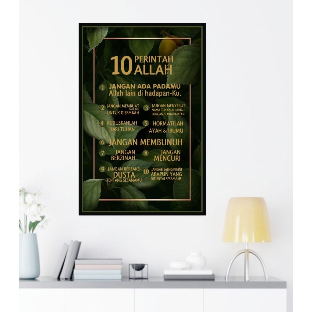 Hiasan dinding 10 perintah Allah