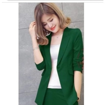 JAS BLAZER WANITA/ JAS CEWEK/ BLAZER CEWEK HIJAU TUA