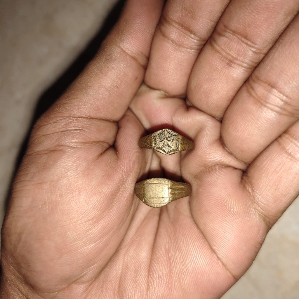 sepasang cincin kuno antik unik peninggalan