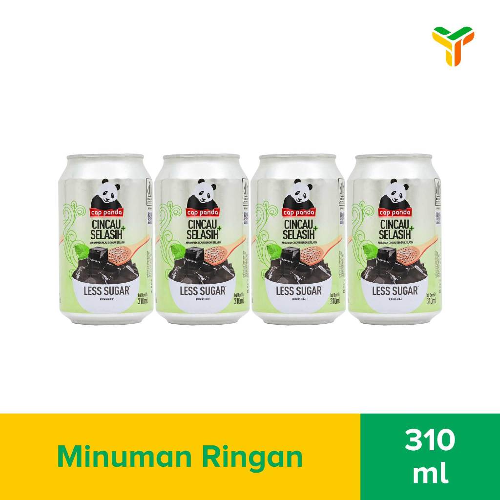 

4Pcs Panda Cincau Selasih Less Sugar 310 Ml