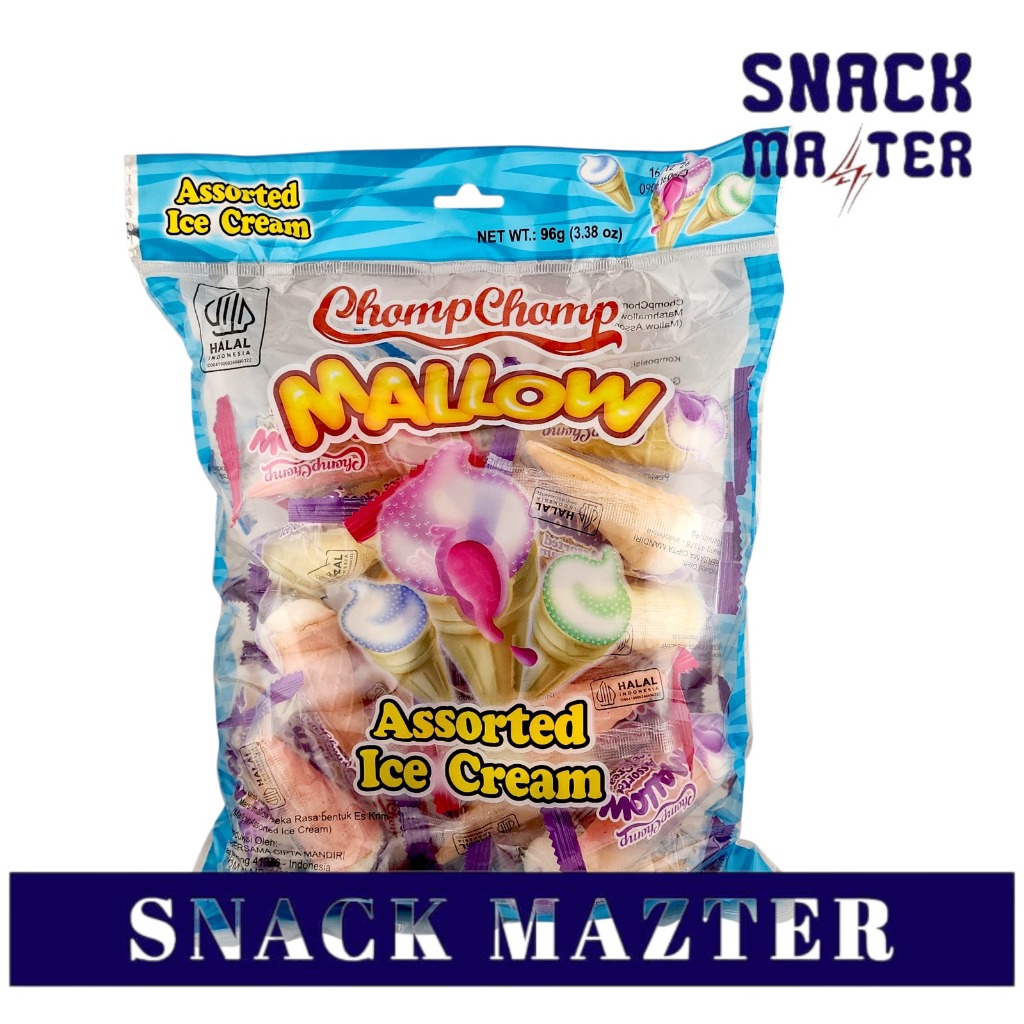 Chomp Chomp Mallow Assorted Ice Cream Marshmallow - Netto 96 gr