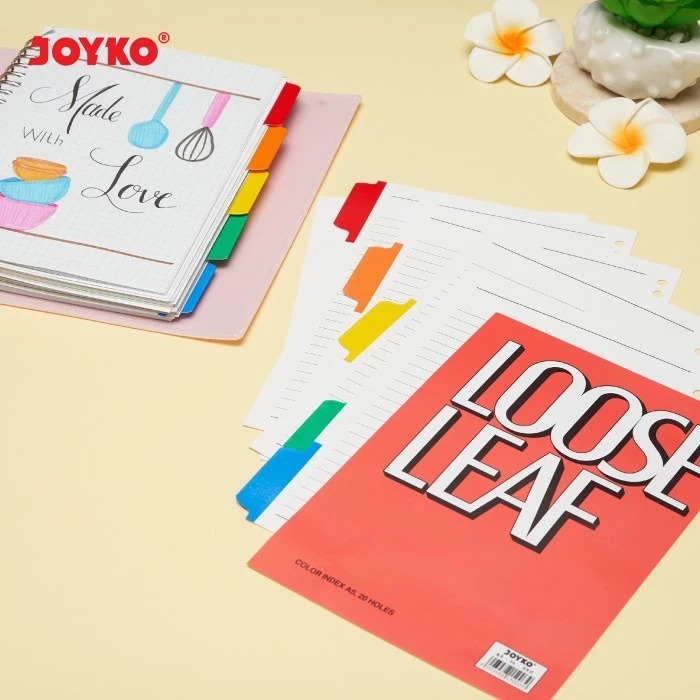 

READY INSTANT Color Index Loose Leaf Pembatas Kertas Binder Joyko A5 - 5 sheets