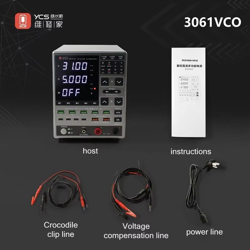 YCS 3061 VCO Adjustable DC Power Supply 30V 6A with OCP Protection