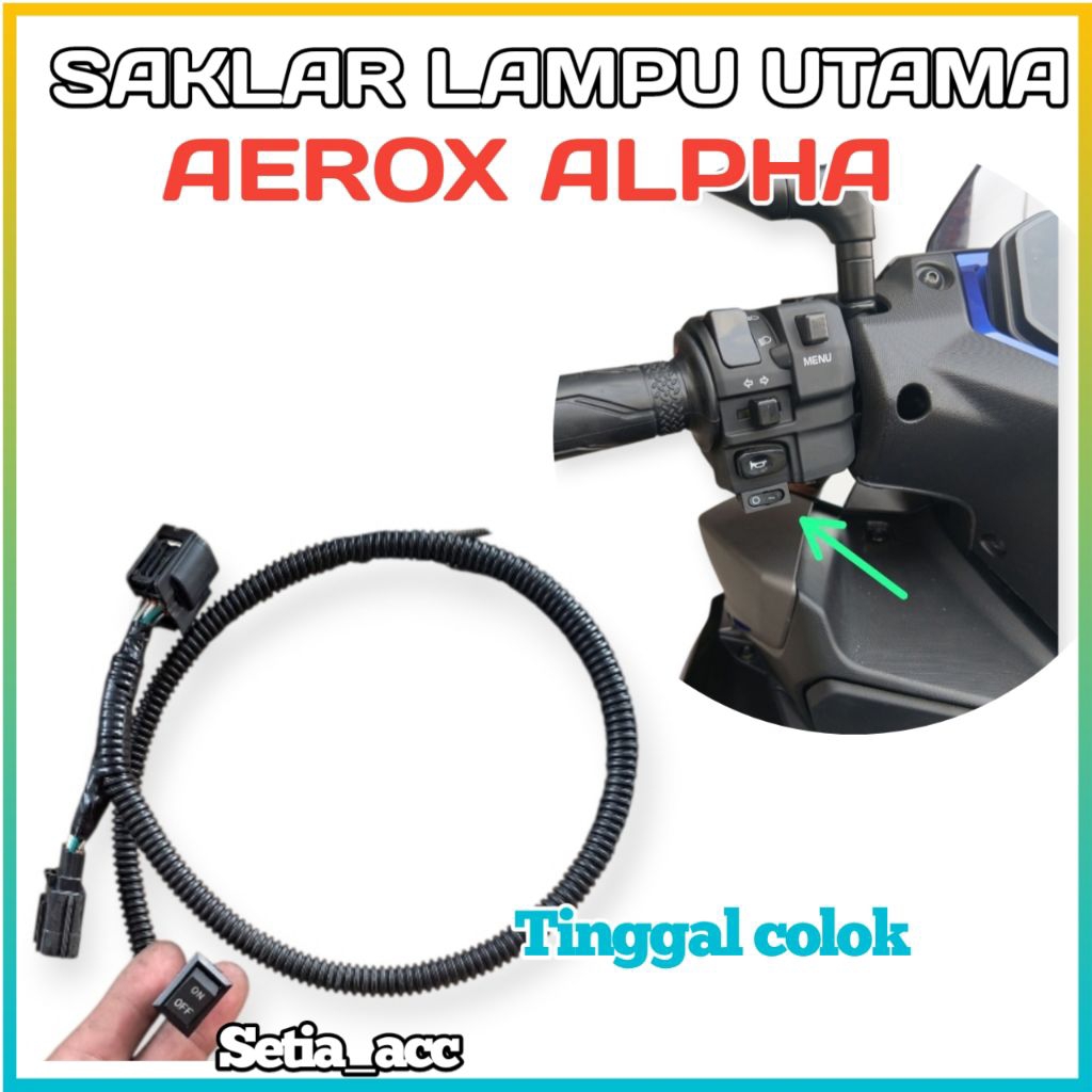 Saklar Lampu Utama Aerox Alpha On Off Lampu Utama