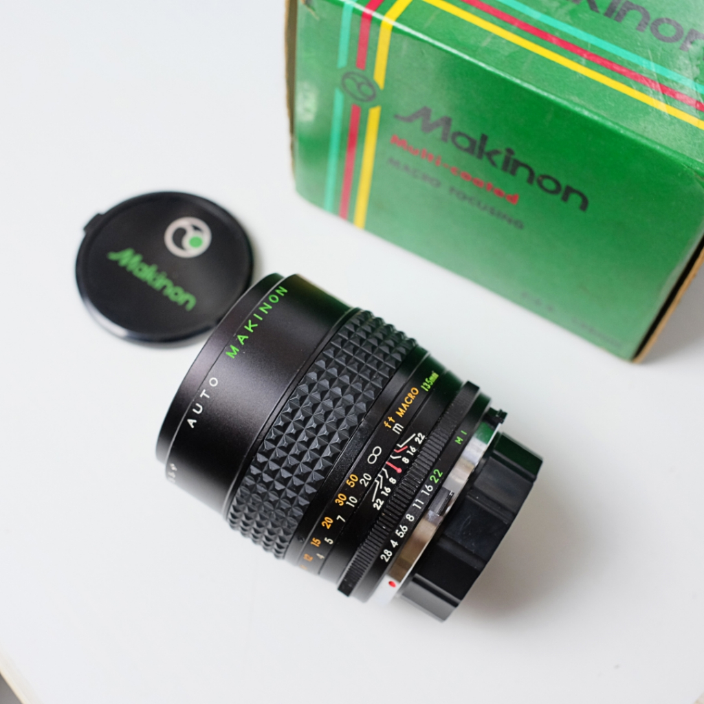 Lensa Manual Analog Makinon 135mm f2.8 Macro Mount MD