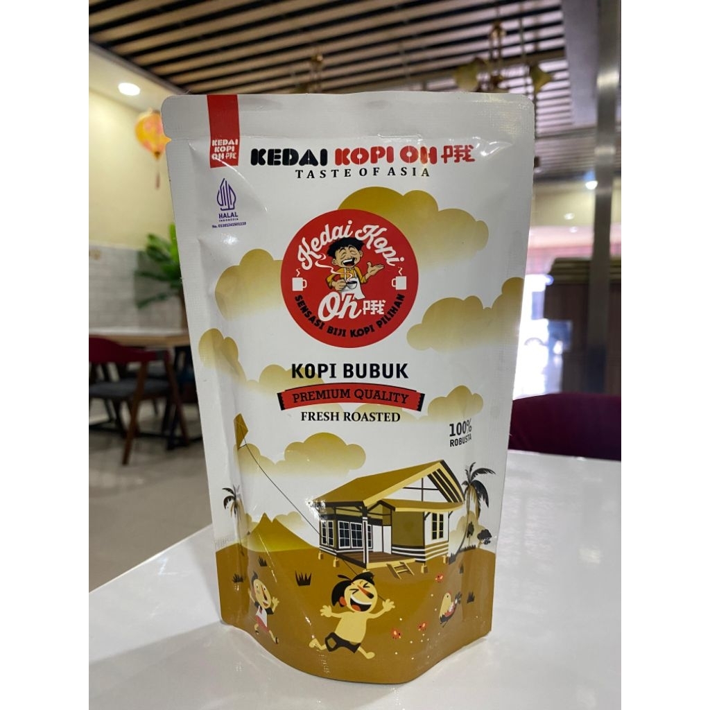 

Kopi Bubuk Robusta Kemasan 200g Original Kedai Kopi OH