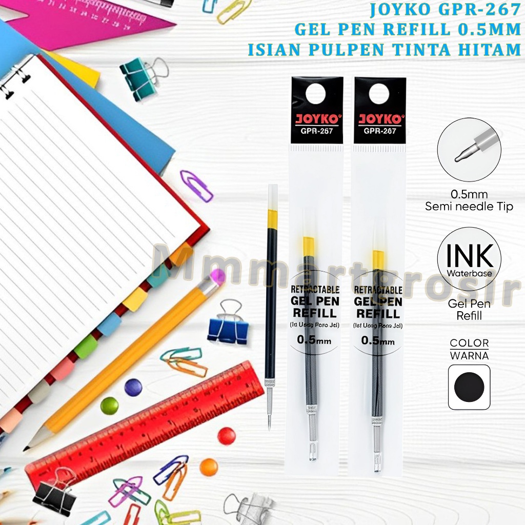 

Joyko / Retractable Gel Pen Refiil / Tinta Pulpen Isi Ulang 0.5mm / GPR-267