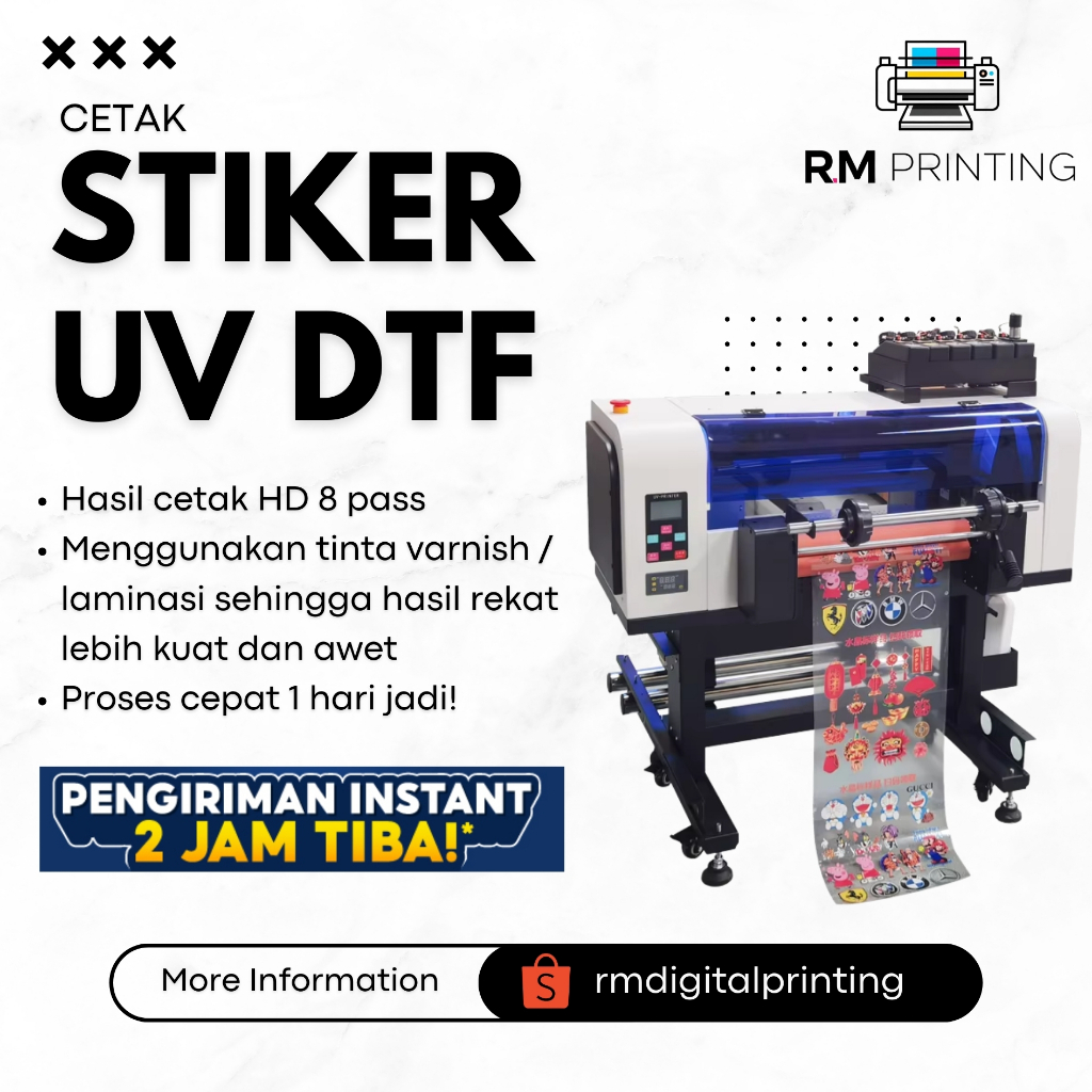 

Cetak stiker UV DTF - Decal kering meteran