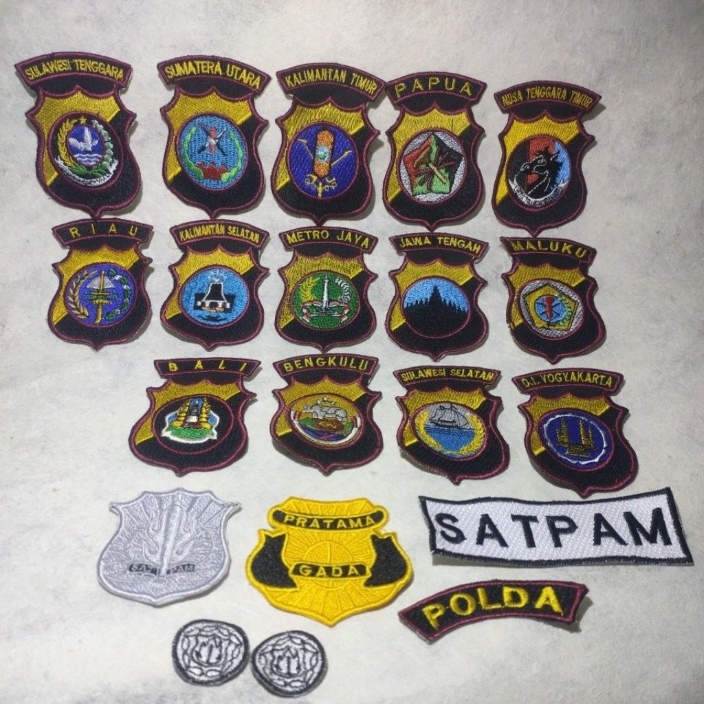 BORDIR LOGO ATRIBUT SATPAM BET SATPAM