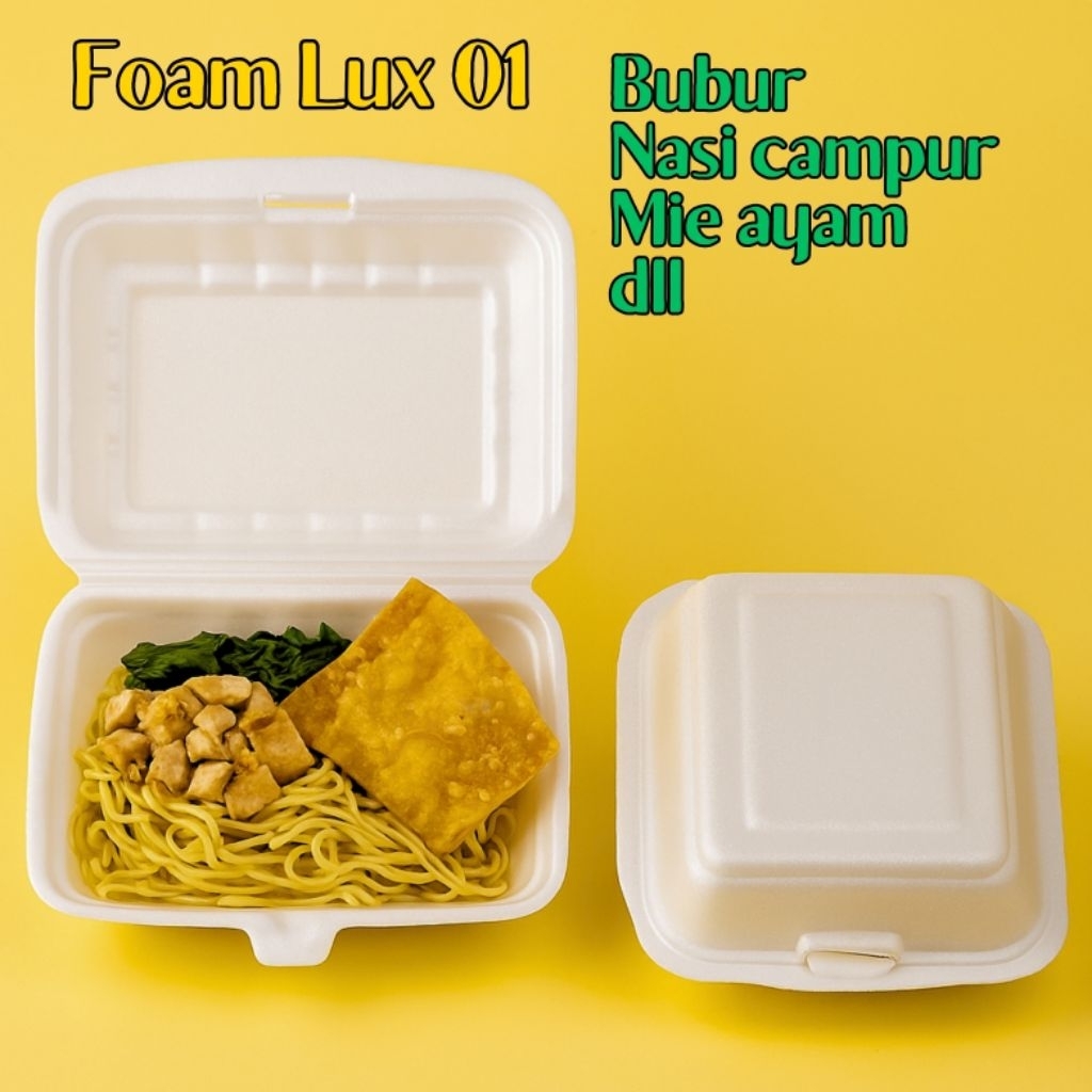 sterofoam bubur / wadah foam mie ayam / foam lux 01 / styrofoam nasi / foam L01