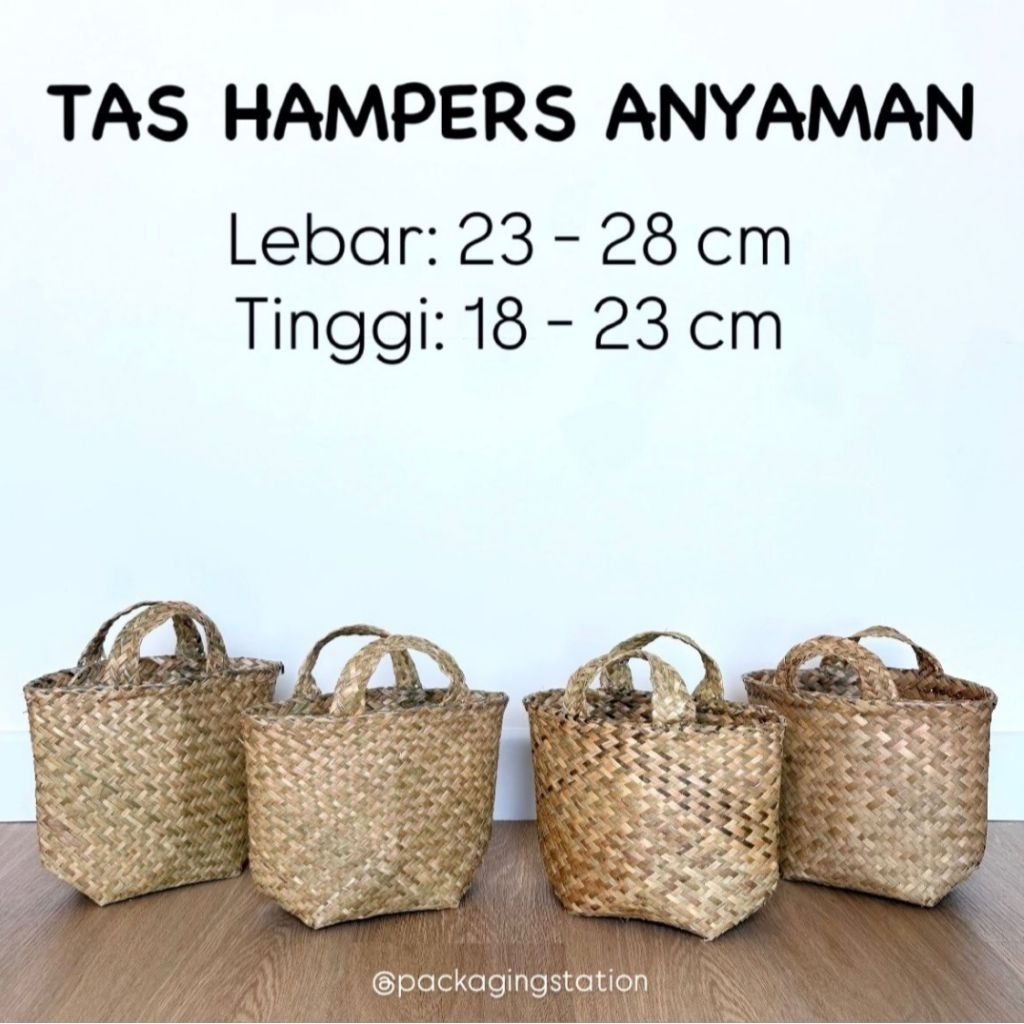 

TAS HAMPERS LEBARAN NATAL / TAS ANYAMAN / TAS SOUVENIR / TAS ANYAMAN NATURAL