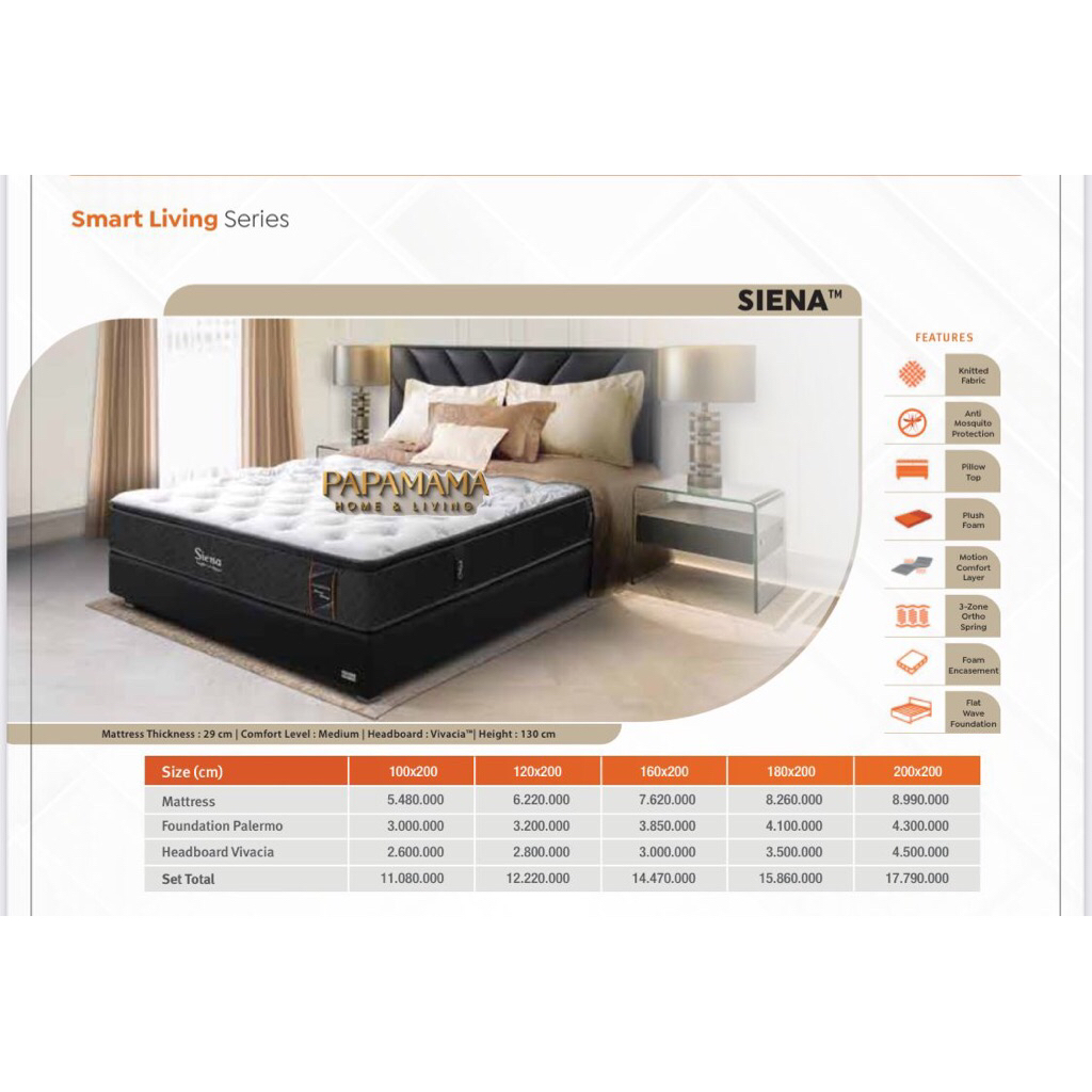 Springbed Florence Siena - Only Matras 180x200 tebal 27 Medium - Medan