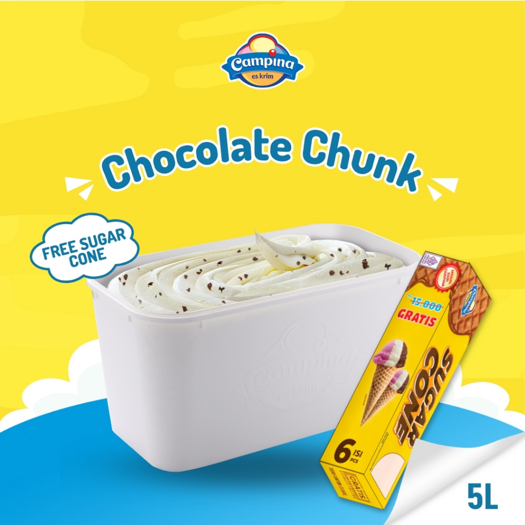 Campina 5 Liter Chocochunk - Es Krim