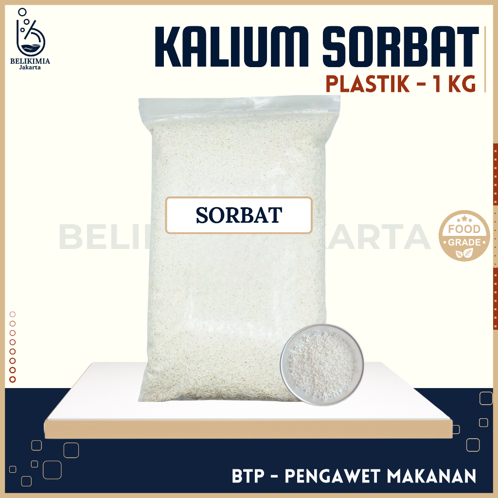 

Kalium Sorbat 1 KG - Food Grade - Bahan Tambahan Pangan Pengawet Makanan