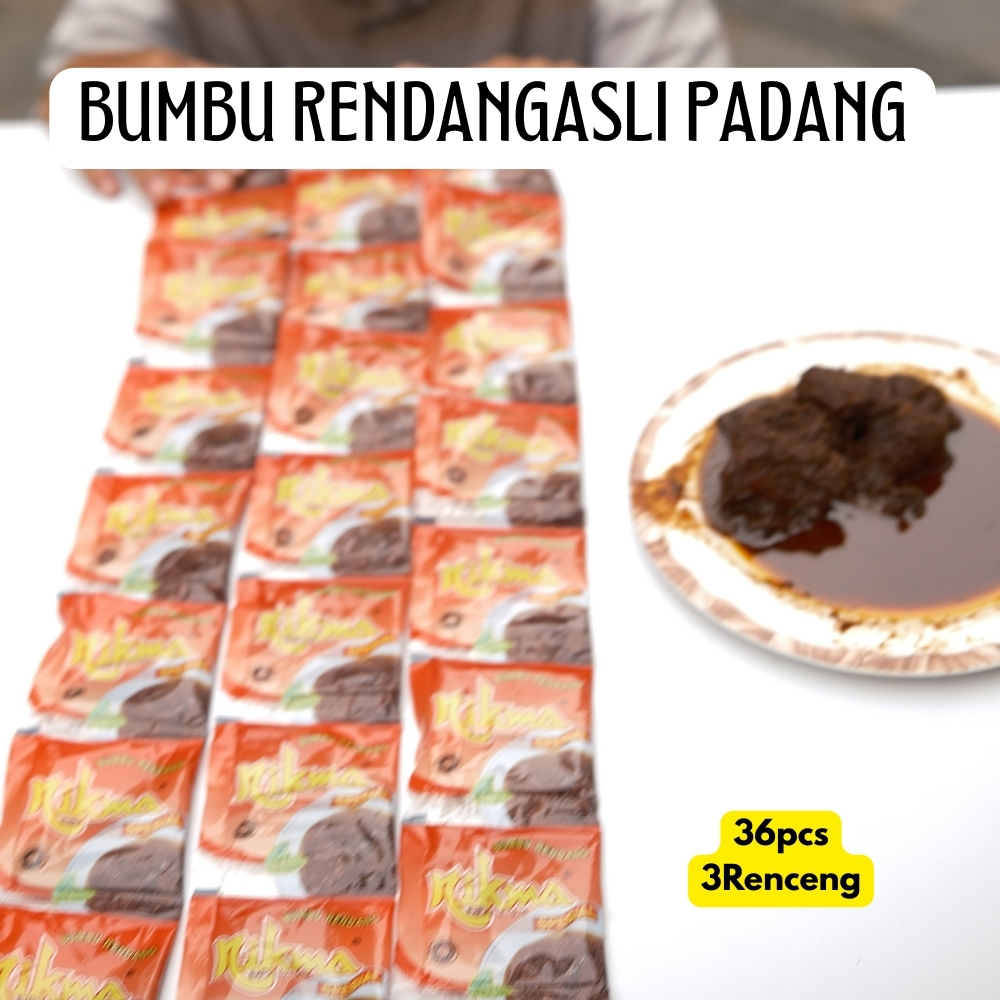 

Bumbu Rendang NIKMA 36 Sachet Halal Asli Minang Praktis Hemat Masakan Tradisional