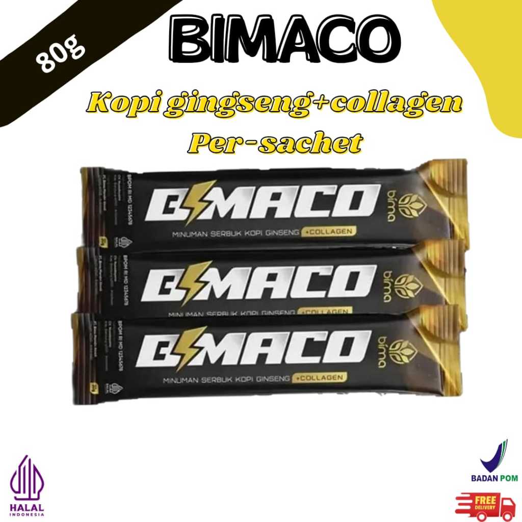 

BIMACO Minuman Serbuk Kopi Ginseng + Collagen PER-SACHET