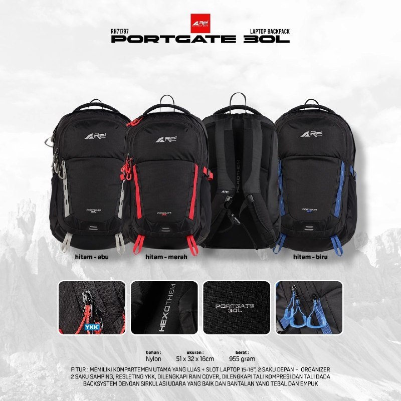 Tas Ransel Arei Portgate 30L AREIOUTDOORGEAR