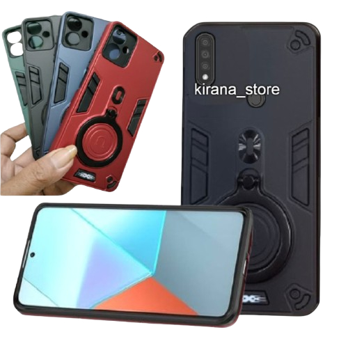 Case Hp Untuk VIVO Y19  Hard Case Robot Kickstand Casing Ring Pro stand Holder