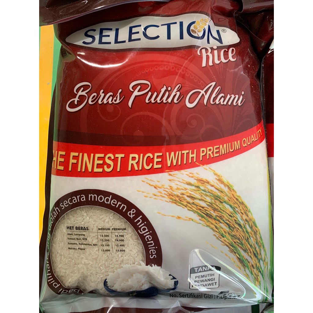 

BERAS SELECTION/ Beras Pulen ENAK/Tampa Pengawet/5kg