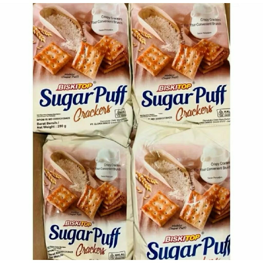(ECER) BISKITOP SUGAR PUFF CRACKERS 250GR