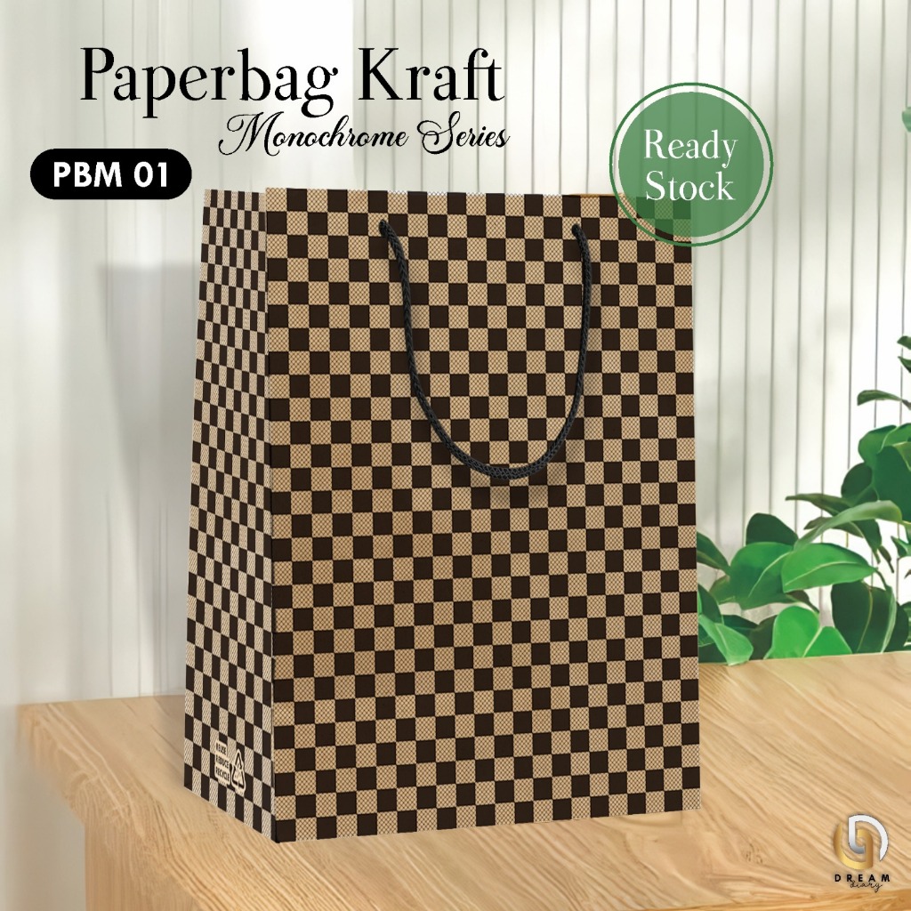 

[12PCS] Paperbag Motif LV Premium - Pembungkus Kado & Kemasan -Paper bag Size 20X25X10 CM PBM 01