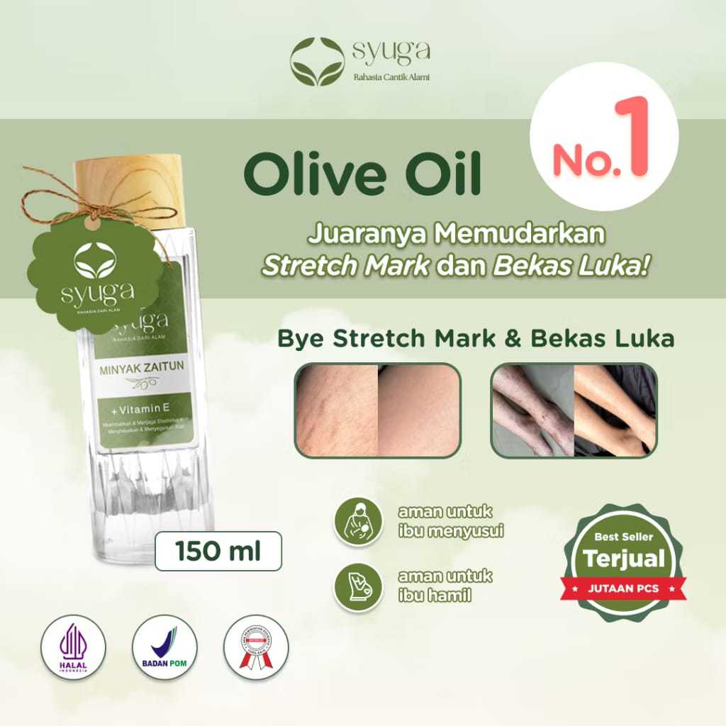 Syuga Minyak Zaitun 150mL - Minyak Zaitun - Minyak Zaitun Asli - Olive Oil - Body Care - Minyak Urut