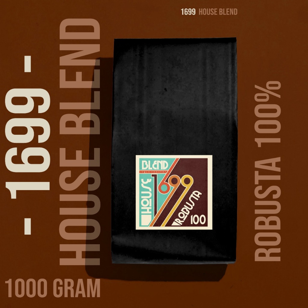 

1699 Blend Arabika Robusta – Kopi Nusantara House Blend 1kg | 100% Robusta | Strong Manis Fresh Roasted