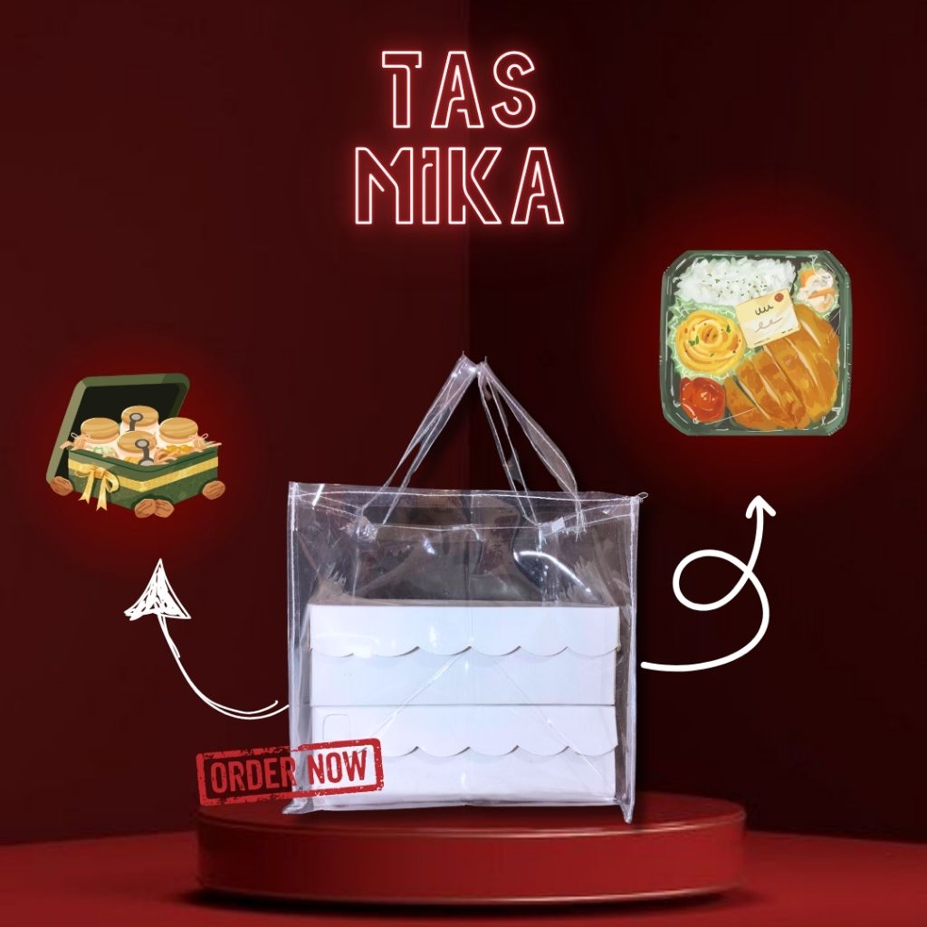 

ISI ( 1 PAK/5 BIJI) Tas BOX Full Mika Bening