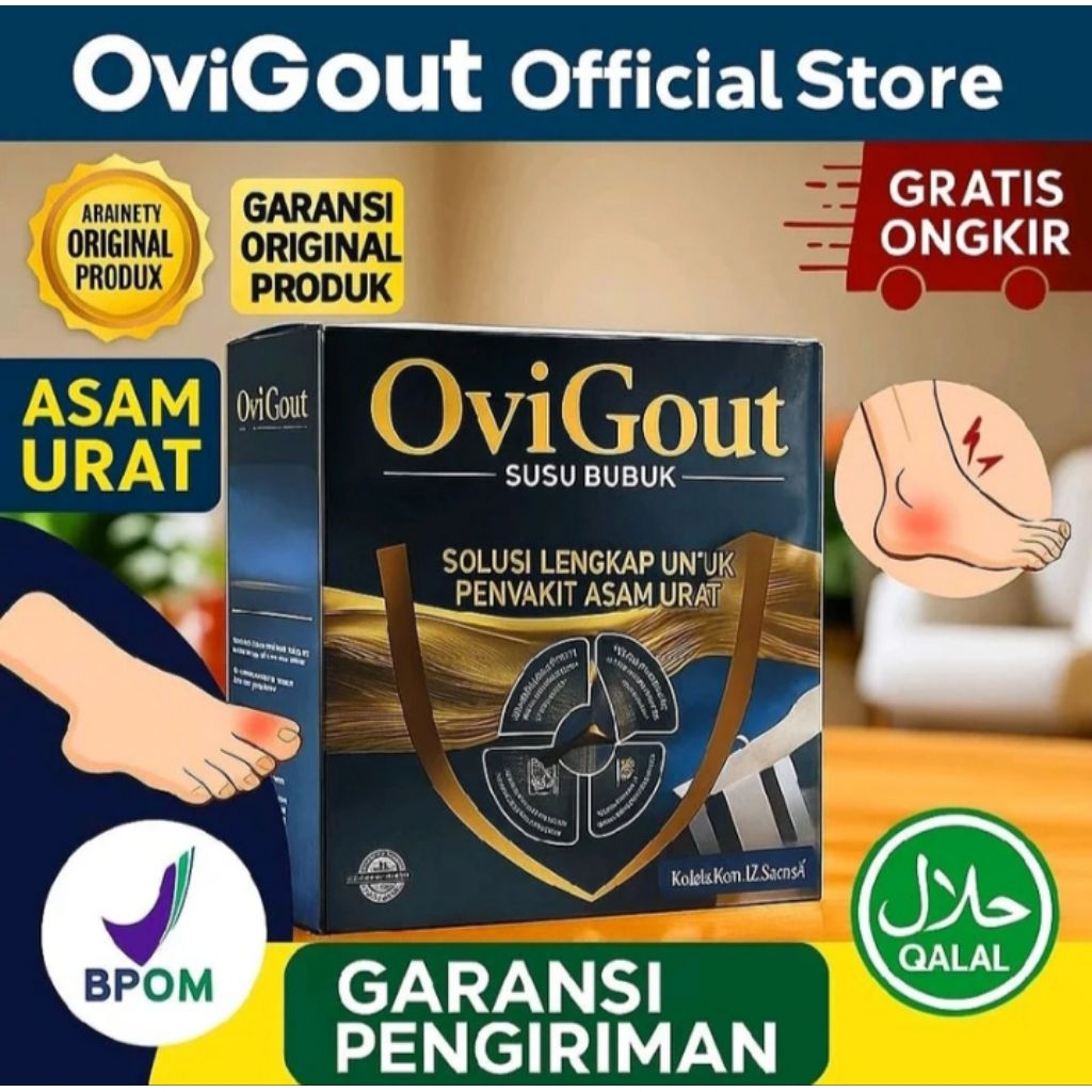 

SUSU OVIGOUT ASLI ATASI NYERI SENDI, ASAM URAT,REUMATIK 100% AMPUH