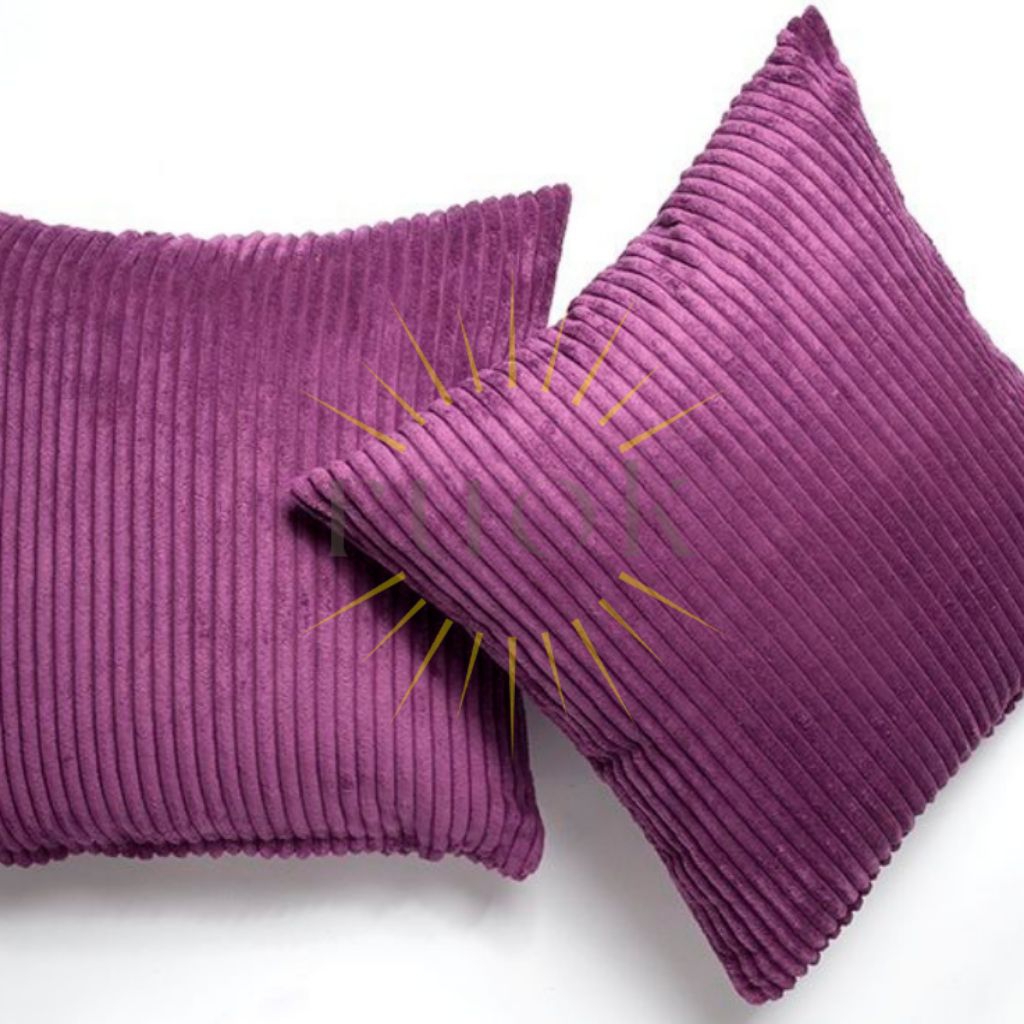ruok.id - SARUNG BANTAL SOFA CANTIK BAHAN CORDUROY UNGU TERMURAH DI SHOPEE (UKURAN 30x30 35x35 40x40