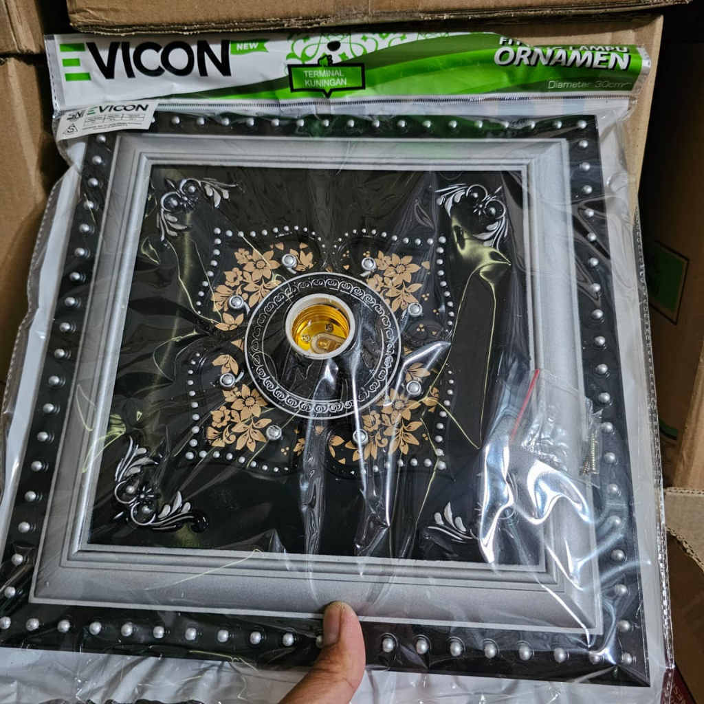 FITTING HIAS ORNAMEN PLAFON 30CM PLASTIK PVC